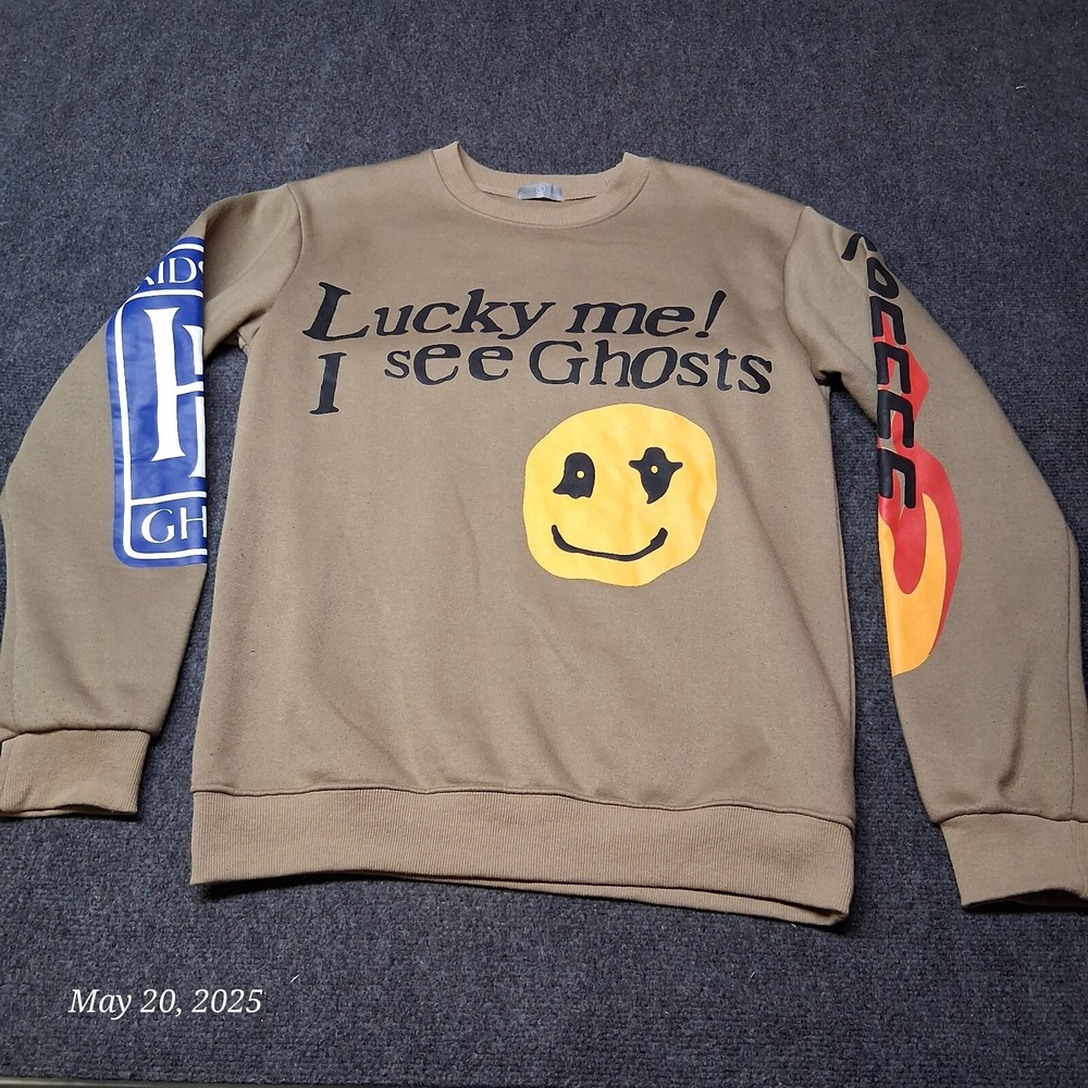 Kanye West Lucky Me I‎ See Ghosts Pullover Crew Sweatshirt Size Large HBAT Brand